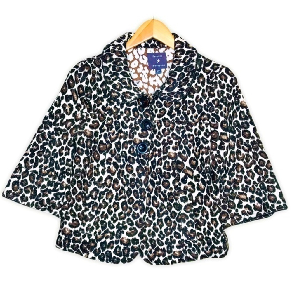 FOREVER 21 Leopard Button Women’s Dress Jacket